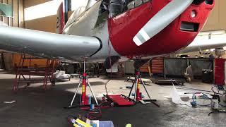 Beech Mentor T34B gear swing test