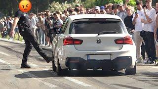 BEST OF FAILS, FUNNY, CRAZY, WTF MOMENTS, CLOSE CALLS, Police- Leaving A Car Show! 2024