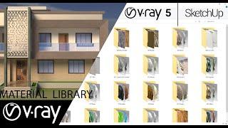 Free V-ray 5 Materials Pack for Sketchup 2021 | Vray Materials for Sketchup | pixologic interior