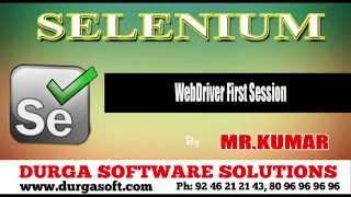 Selenium || WebDriver First Session