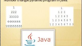 Number triangle pyramid program in Java