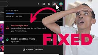 FIXED Libraries sync error Creative Cloud services are blocked #flaminkgosh