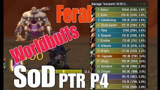 SoD P4 PTR Testwerk - Feral Druid 2199 DPS! - with WorldBuffs