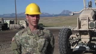 U.S. Army Reserve engineers build road on Blackfeet Nation