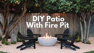 How to Build a DIY Patio and Fire Pit Seating Area