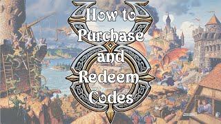 Ultima Online - How To Purchase And Redeem Codes