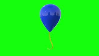 Blue Balloon Green Screen