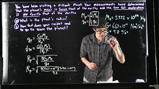 PHYSICS 195 Planet's Radius and Escape Speed