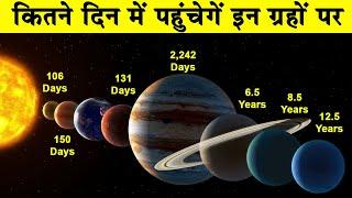 हर ग्रह पर पहुंचने में कितना समय लगेगा|How long does it take to get to our solar system planets