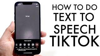 How To Do Text To Speech On TikTok! (2022)
