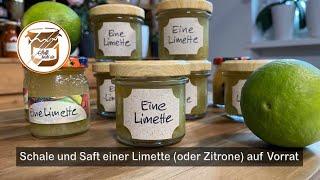  Zitronensaft und Limettensaft einkochen. Zitronen und Limetten jederzeit zur Hand! 