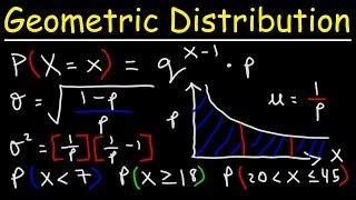 Geometric Distribution - Probability, Mean, Variance, & Standard Deviation