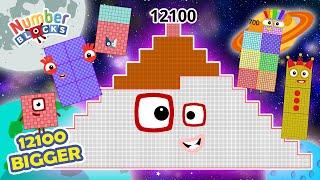 Numberblocks Comparison 100 150 600 700 3000 4000 12100 Standing tall Numberblocks Thousands