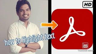 How to Highlight text in Adobe Reader Pdf