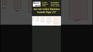 Aus wie vielen Kästchen besteht Figur 25?| #shorts | #ObachtMathe