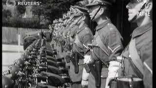 Duke of Connaught inspects troops at Aldershot (1939)