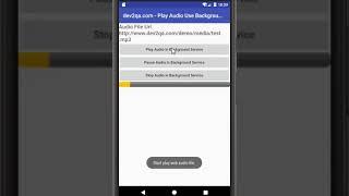 android play web audio file in background service object