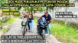 BOSMUDA PURA2 MOTORNYA MOGOK MALAH DITINGGAL PACARNYA SAMA PRIA LAIN!!Tapi lihat ini..