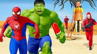 SUPERHERO's Story || Spider-Man & Hulk’s Epic Battle in Squid Game - Can He Survive? (Funny, Action)