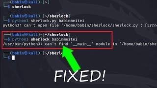 Fixing Python3 Can't Find 'main' Module Error on Kali Linux