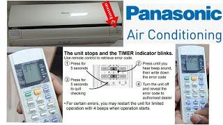 How to Check Panasonic Aircon Error Codes. How to get the error code out of a Panasonic split system