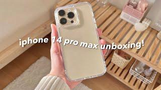  iphone 14 pro max 1TB (gold) unboxing  | cute apple accessories + ios 16 set up!