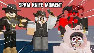 Leading a Spam Knife Gang in Knife Ability Test... (Roblox KAT ft. @Coldism @Bapsy )