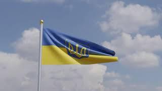 Ukraine waving flag