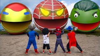 Baby Miss T & Nick Spider VS TEAM BAD GUYS Pacman in real life Transformation | Scary Teacher 3D IRL