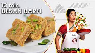 10 Min Besan Barfi I Live Cooking Session I 10 मिनट में बनाएं बेसन बर्फी I Pankaj Bhadouria