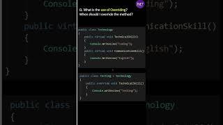 What is the use of Overriding ? When should I override the method in real applications ?