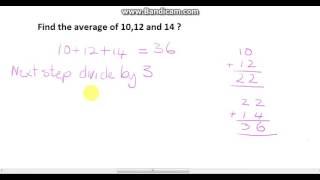 Find the average of three numbers