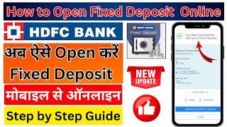 How to Open Hdfc Fixed Deposit Online| Hdfc FD Opening online Net Banking