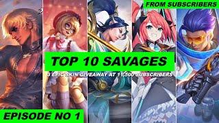 Mobile Legends TOP 10 SAVAGE Moments Episode 1- FULL HD