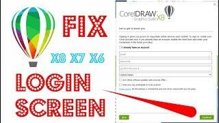 How to remove or disable or fix login screen in corelDraw X8 - corel draw x7 can't save export print