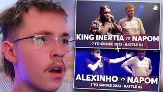 ZHALO Reacts To 7 TO SMOKE 2023 | KING INERTIA vs NaPoM + Alexinho  vs NaPoM