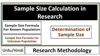 How to Calculate Sample Size in Research?Determination of Sample Size for Known & Unknown Population