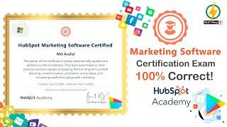 Marketing Software Certified Exam Answers 2023 | HubSpot | beCertified
