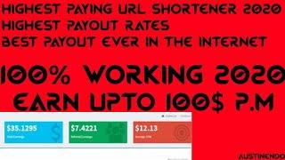 Highest Paying URL Shortener 2020 | Highest Payout Rates World Wide | Make Money Online |