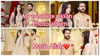 My complete nikkah photo album || mash Allah || Aisha Naveed