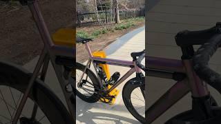 No 22 titanium track bike .                       #fixie #chicago #trackbikes #enve #purple