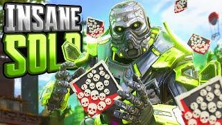 INSANE Caustic SOLO 21 KILLS and 4,300 Damage Apex Legends Gameplay Season 18