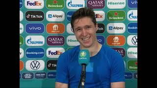 English Interview with Federico Chiesa after Italy's win over Austria at Euro 2020
