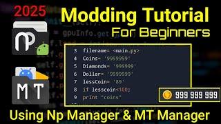 Modding Tutorial for Beginners ||Mod Using Mt Manager & Np Manager for Android|| 2025