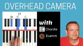 Overhead camera for piano teaching, using EcammLive