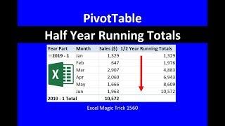 Excel Magic Trick 1560: Half Year Running Totals in PivotTable