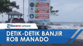 Viral Video Detik-Detik Air Rob Terjang Mobil Innova di Manado, Ada Nissan Juke Coba Hindari Ombak