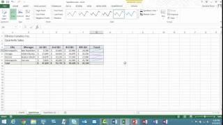 Using Sparklines to Show Trends in Excel 2010 or 2013