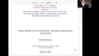 Vladimir Rubtsov, Higher Bessel kernels, Buchstaber and Kontsevich polynomials and beyond