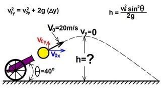 Physics 3: Motion in 2-D Projectile Motion (11 of 21) Finding the Height: An Example